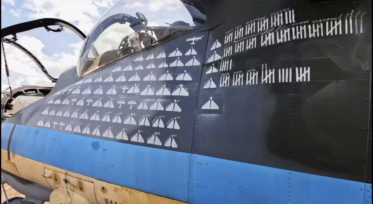 Geranophobic Mi-24 with 185 killed drones.