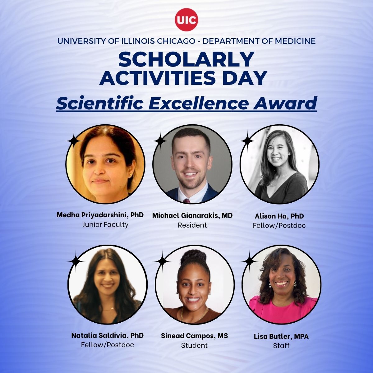 UICDom's tweet photo. UIC DOM's Scholarly Activities Day brought together 98 posters and brilliant minds exploring AI, Team Science &amp; Real-World Clinical Data. Congrats to our Scientific Excellence Award winners! 🏆 The future of medicine is being shaped right here! #UICMedicine #Research https://t.co/Enc31FCB67