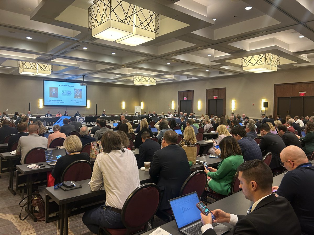 NCOILorg's tweet photo. The NCOIL-NAIC Dialogue brought together legislators and regulators to discuss each organization’s priorities and the shared goal of preserving the state-based system of insurance regulation. https://t.co/PPdSHcA5Sn