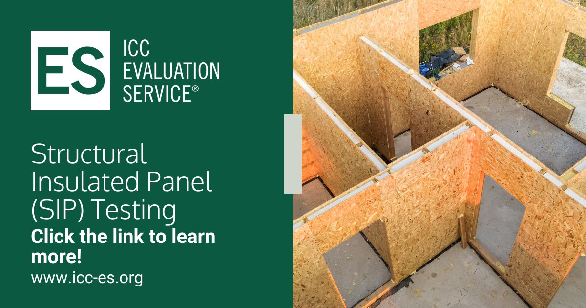 ICCEvalService's tweet image. Manufacturers of Structural Insulated Panels (SIPs) utilize ICC-ES testing and certification services to demonstrate the durability, strength, and safety of their products. Click to learn more: icc-es.org/testing/sips/
#sips #testing #certification #insulation #buildingproducts