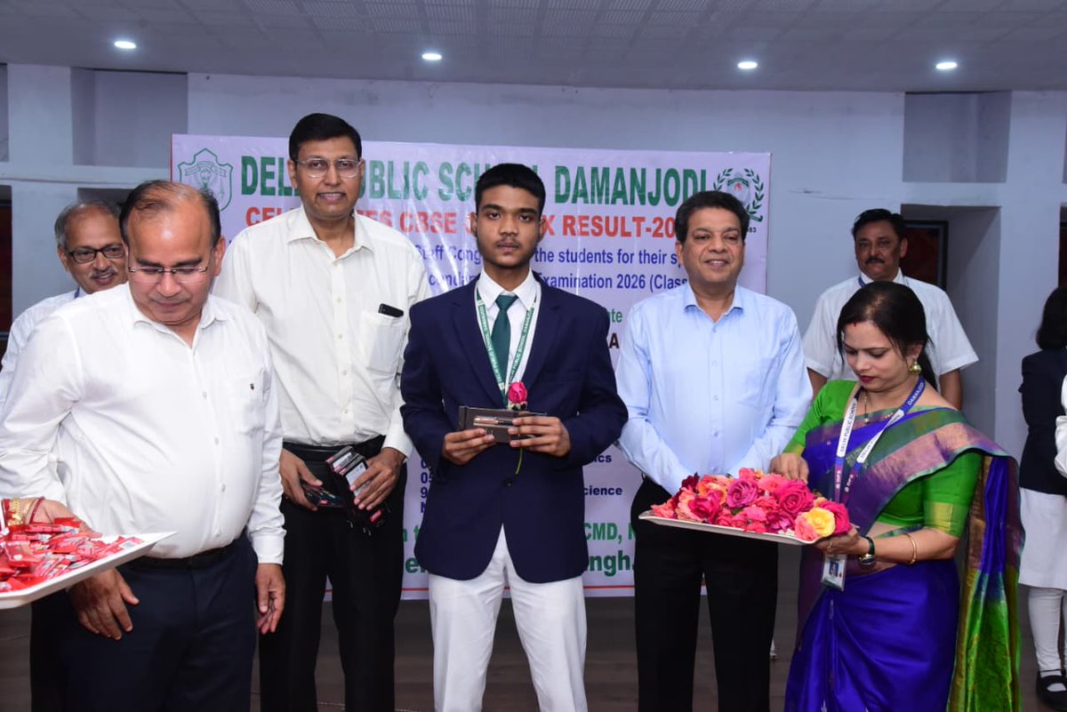 NALCO_India's tweet image. #CBSE Class X results have once again brought distinction to DPS NALCO Township, #Damanjodi. During his visit to the M&amp;amp;R Complex in #Koraput, #Odisha, Shri Brijendra Pratap Singh, @CMDNALCO, took the opportunity to engage, motivate, and congratulate the toppers. His words of