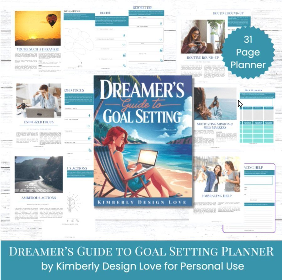 NancyDadami's tweet image. New, "31-Page Dreamers Guide to Goal Setting Planner by Kimberly Design Love. It includes realizing your dreams, goals, motivation, and resources. Consists of a PLR article and worksheets #GoalSetting nancyhelps.me/DreamersGS