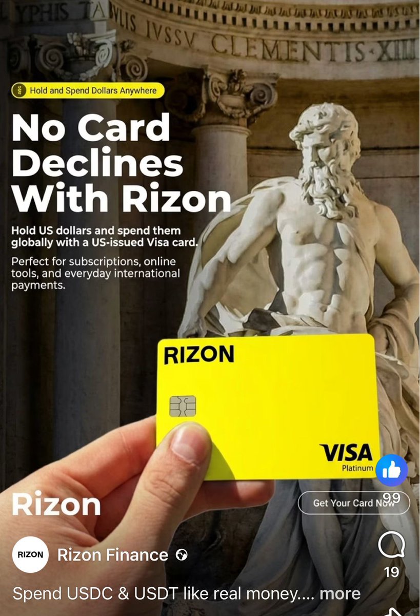 smsarinsta's tweet photo. 🔥 RIZON CRYPTO VISA CARD  

💳 4-Year Visa  
💸 Unlimited USDT/USDC/BTC  
⚡ Instant USD/AED  
🌍 Spend worldwide  

⚠️ 75% OFF  
💲 $1.99 / $2.99  

🚀 Don’t miss out  
👉 https://t.co/BkG9vUaAkn  

🎟 Code: CLY136N  
📲 +971545900618  

#Crypto #Bitcoin #USDT https://t.co/EoWudWLMqT