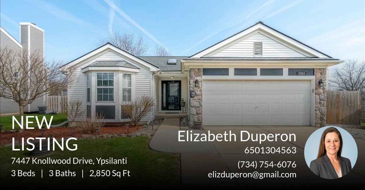 elizduperon's tweet photo. If you're looking for a 3 bedroom home in Ypsilanti, this new listing could be the one! Click for more pictures and information. Show someone who might be interested or call me at (734) 754-6076!

#RealEstate #RealestateGoals... https://t.co/e3ove7CPPA https://t.co/538597l4BK
