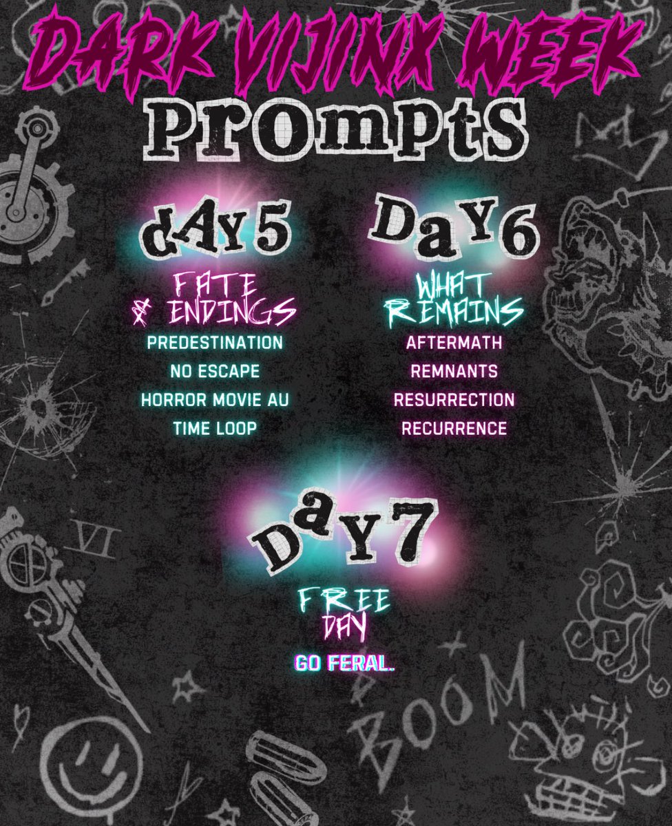 DarkVijinxWeek's tweet photo. COME GET YOUR PROMPTS https://t.co/JVneoY1k6S