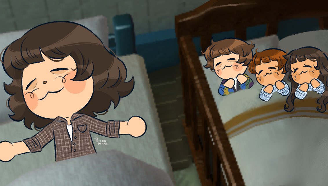 rivesketches's tweet image. Those babies don’t even look like me 
#strangerthings