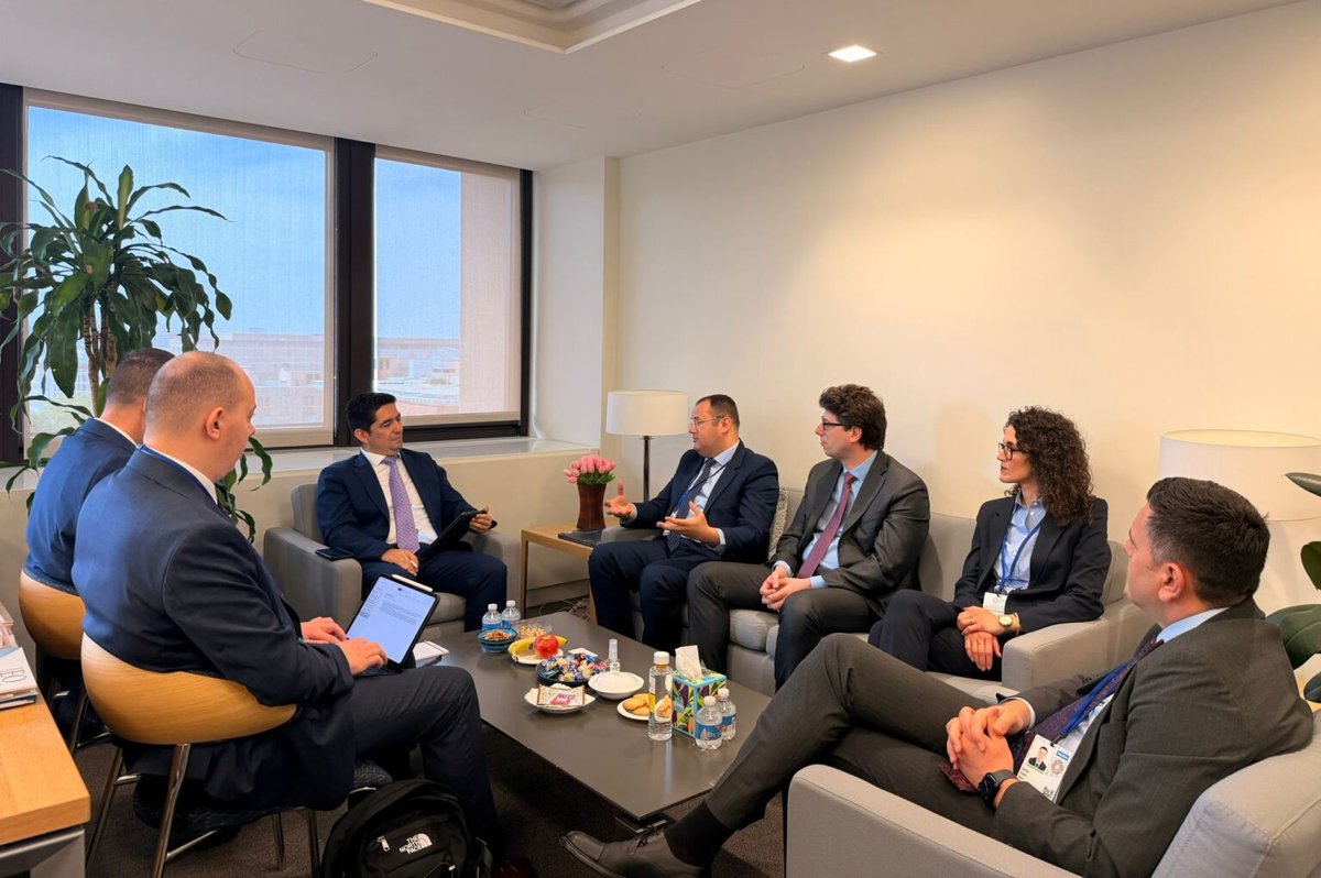 GovernorCBK's tweet photo. 1/3 I held a bilateral meeting with the Executive Director of the IMF Mr. Yigit Yaşar, during my visit to Washington DC for the 2026 Spring #IMFMeetings #WBGMeetings https://t.co/qoM0vb0qGX