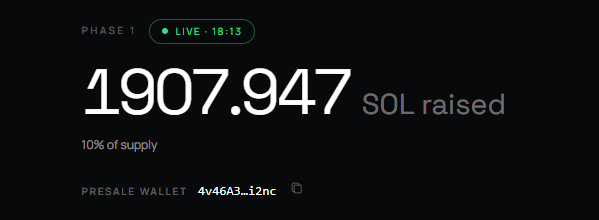 ut3gi's tweet photo. @xbt2027 why u guys cant wait phase 2, 

phase 1 10% with 1,9k SOL damn https://t.co/1Tk5qHmcvK