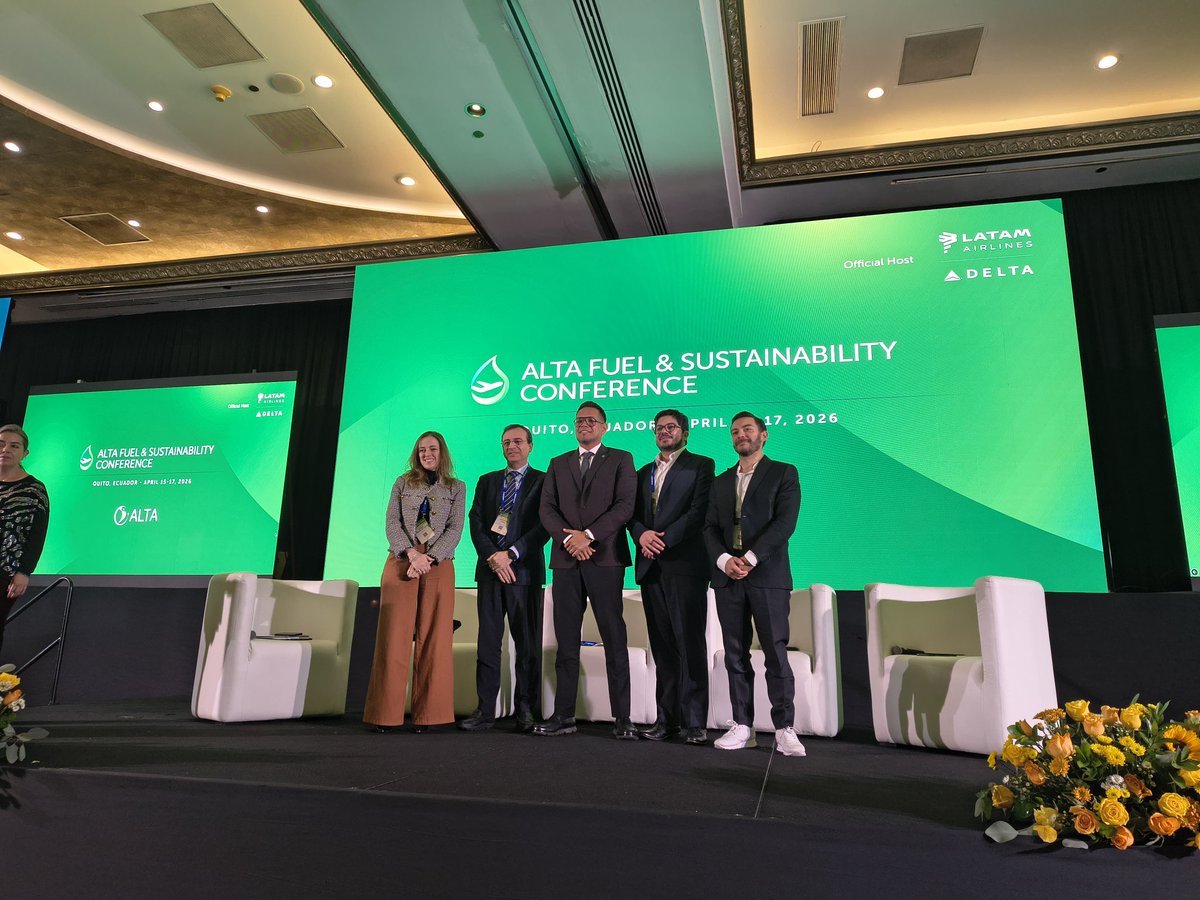 DGAC_Ecuador's tweet photo. En Quito, el Director General de Aviación Civil, Juan Pablo Franco, participa en la ALTA Fuel &amp; Sustainability Conference 2026, reafirmando el compromiso del Ecuador con el desarrollo sostenible, la eficiencia operativa y la integración del sector aeronáutico regional. https://t.co/ioCJq583A1