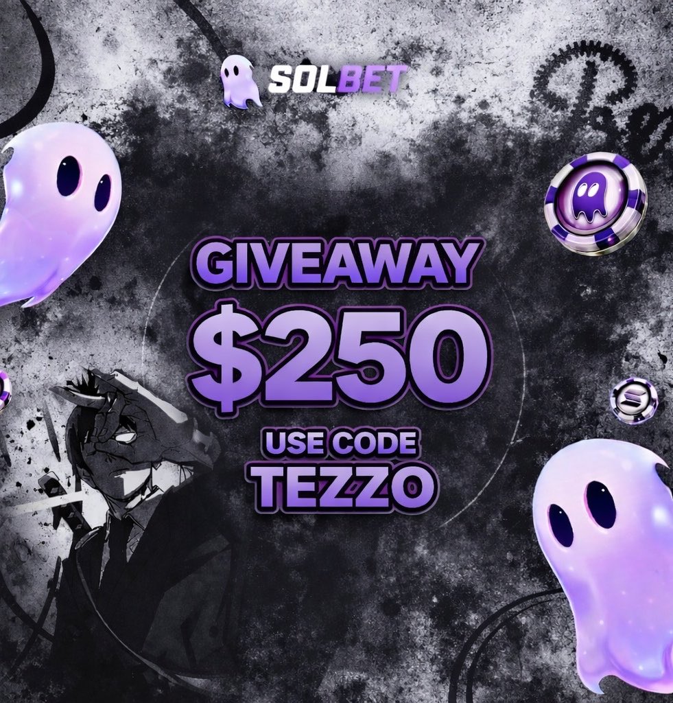 Excited to announce my new partnership with <a href="/solbetio/">Solbet.io</a> 

$250 giveaway💰

•Like, Rt, Drop wallet
• signup on solbet using code TEZZO

Brand new solana casino sign up here👇
solbet.io/r/Tezzo

Picking winners in 48 hours