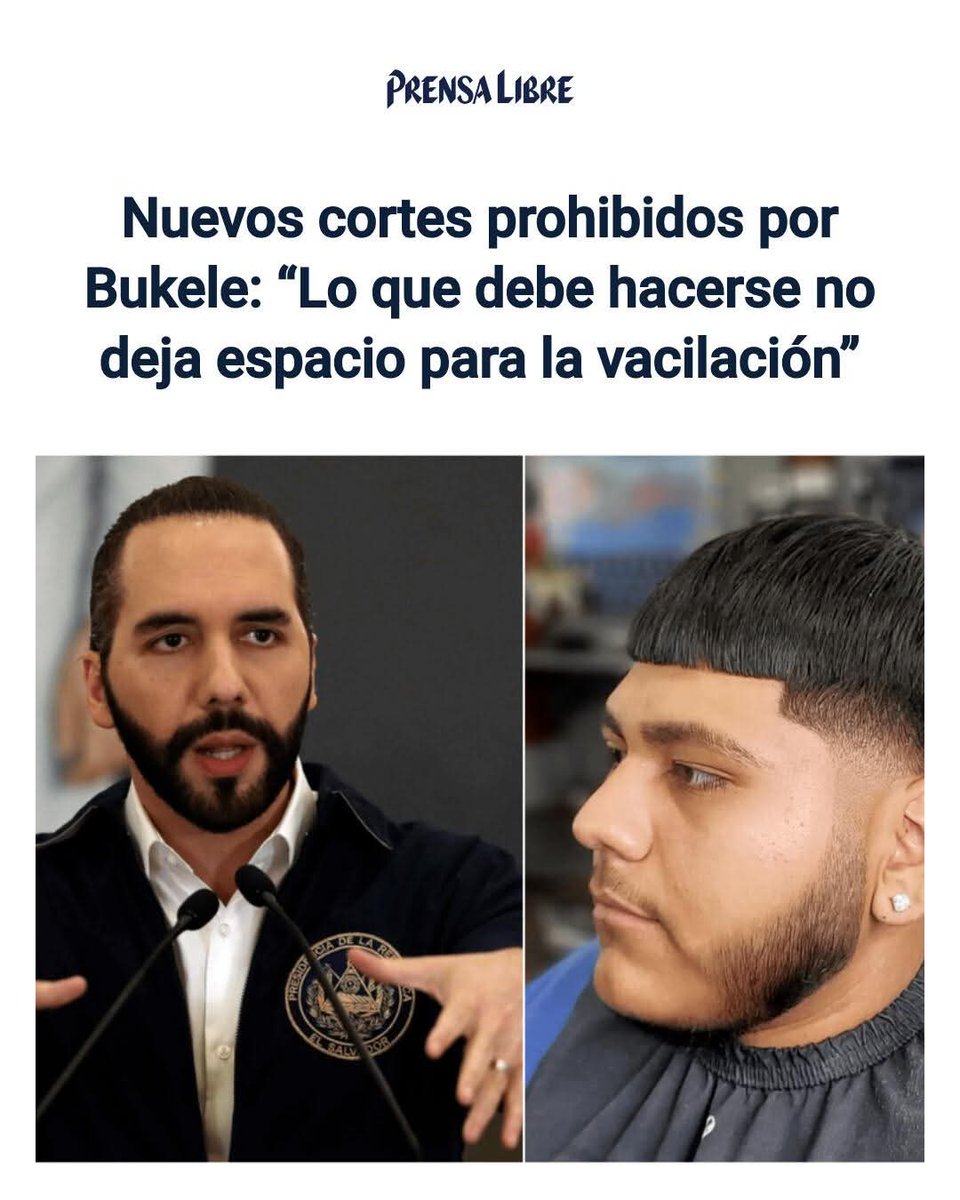 En el Salvador, no podría cortase el pelo asi como se lo corta Lester Martínez