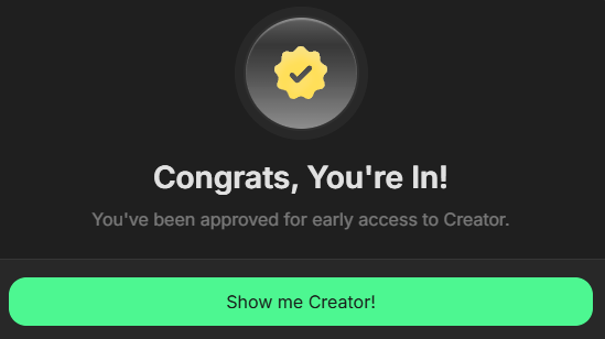 Early Access to Creator: Solana's first all-in-one platform. 🚀 <a href="/creatorfun/">Creator</a> 

Sign up via X [Verified Account] creator.fun/?ref=743n6a 

This is not a paid or sponsored partnership