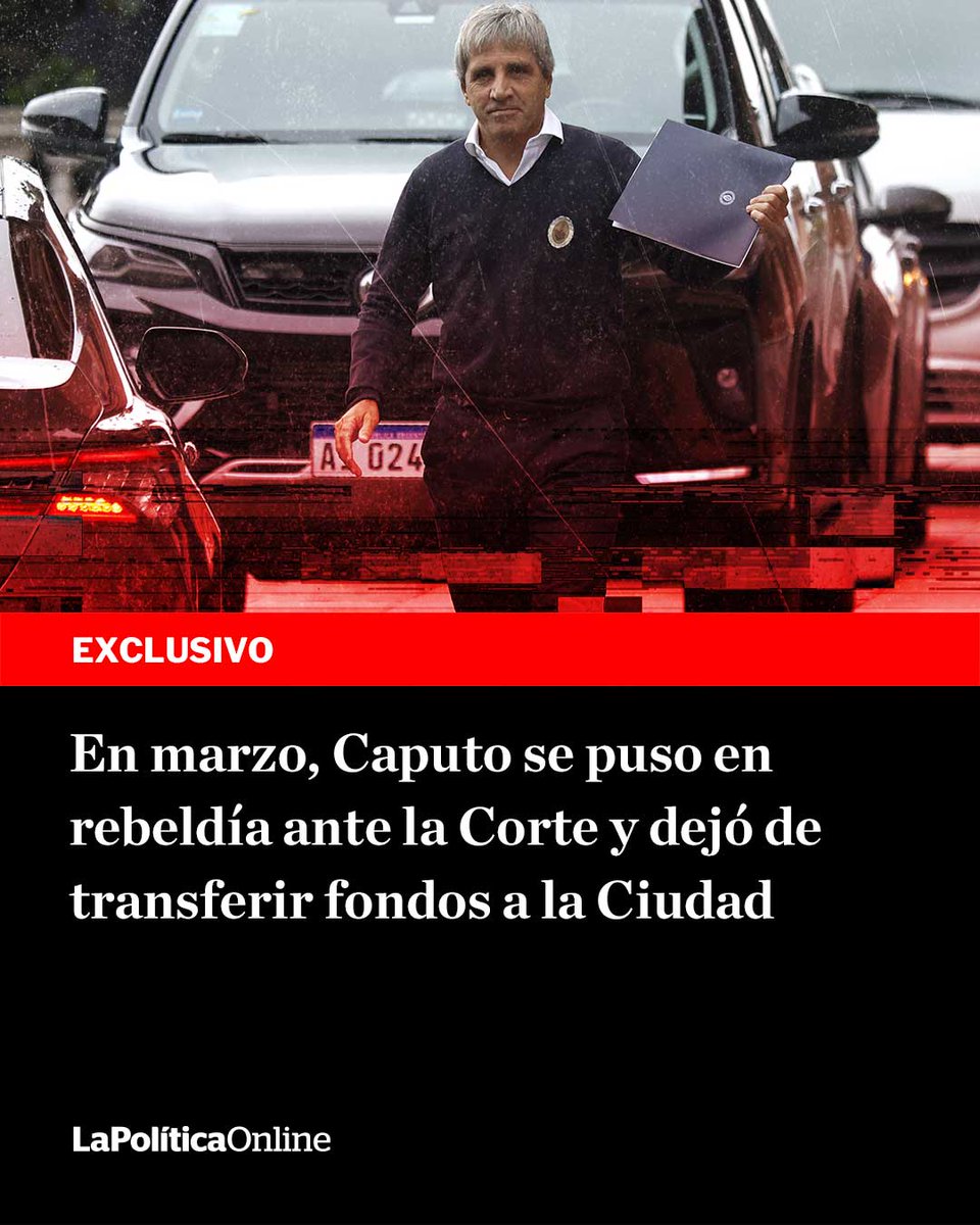 🔴Exclusivo | Desde marzo, Caputo no envió ni un peso del fallo de la Corte por la Coparticipación. Acumuló una deuda de 700 mil millones.
[lapoliticaonline.info/4vRqKGe]