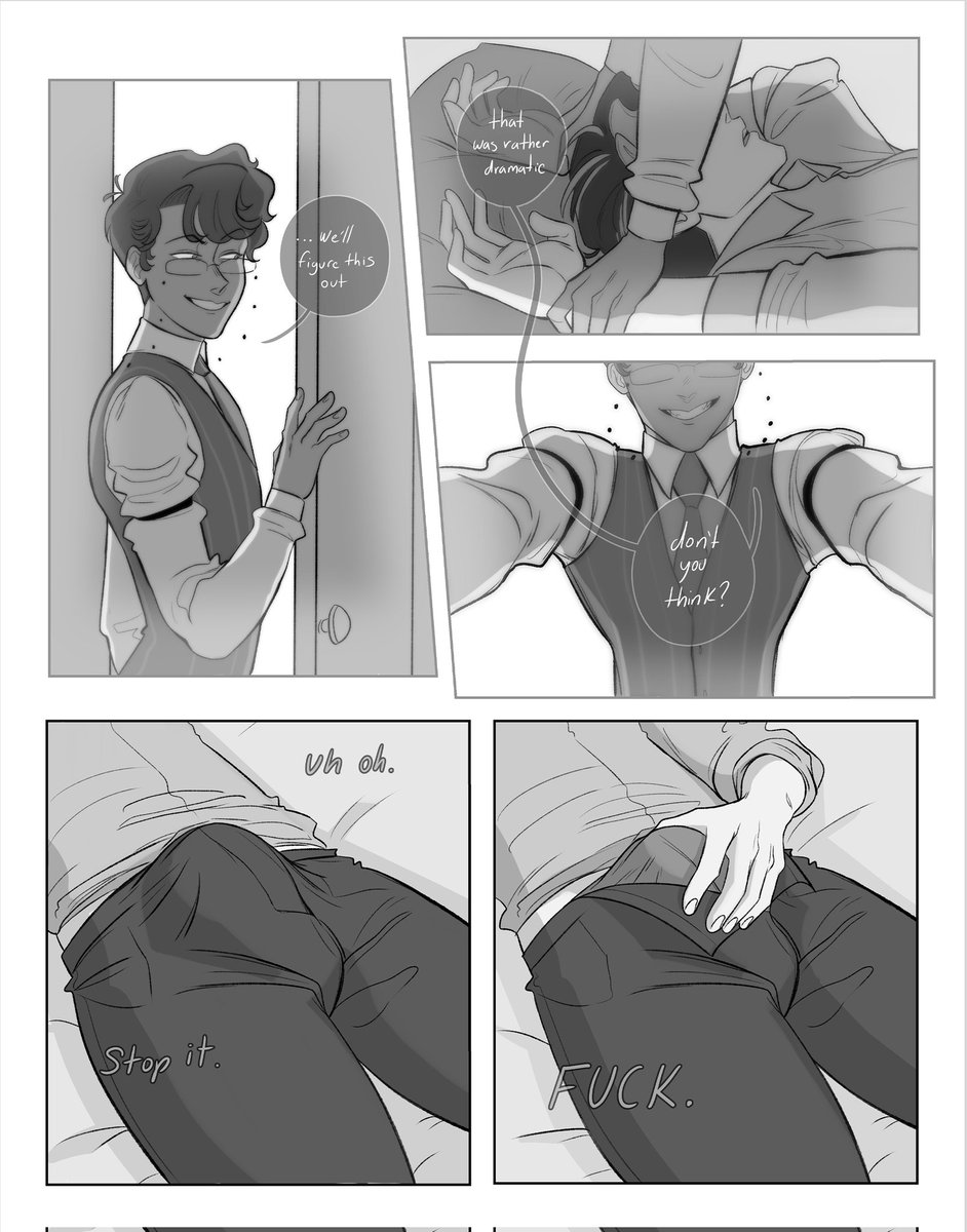 kueengie's tweet photo. I really wanted to do this scene too, Vincent finally letting go was so hot!! 🥵 
Please read Static if u havent! https://t.co/K40JZvBhhP

#hazbinhotel #radiostatic #murdermedia #voxal #static #staticradio https://t.co/UMFO8SDxhC