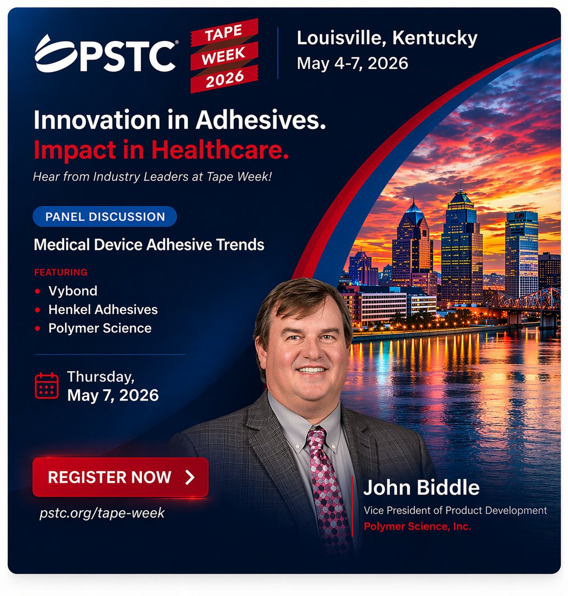 PolymerScience_'s tweet photo. Polymer Science joins Vybond + Henkel at #PSTCTapeWeek 2026 for a panel on Medical Device Adhesive Trends.

See where healthcare adhesives are heading.

Register here: https://t.co/O47bYMrWaE https://t.co/lLLzfFbgAB