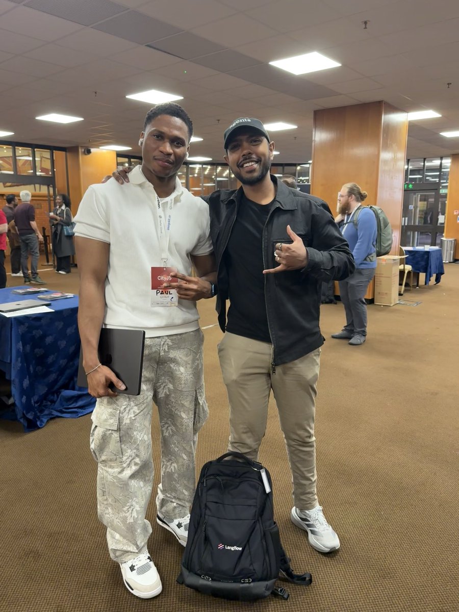 narudesigns's tweet image. Fun story: I met @TejasKumar_ back in 2022 in Nigeria. He was a speaker and I was an attendee. 
Fast forward to 2026 we were both speakers @cityjsconf London!

We got to recreate the photo from 2022 😇

#tech #ai #javascript