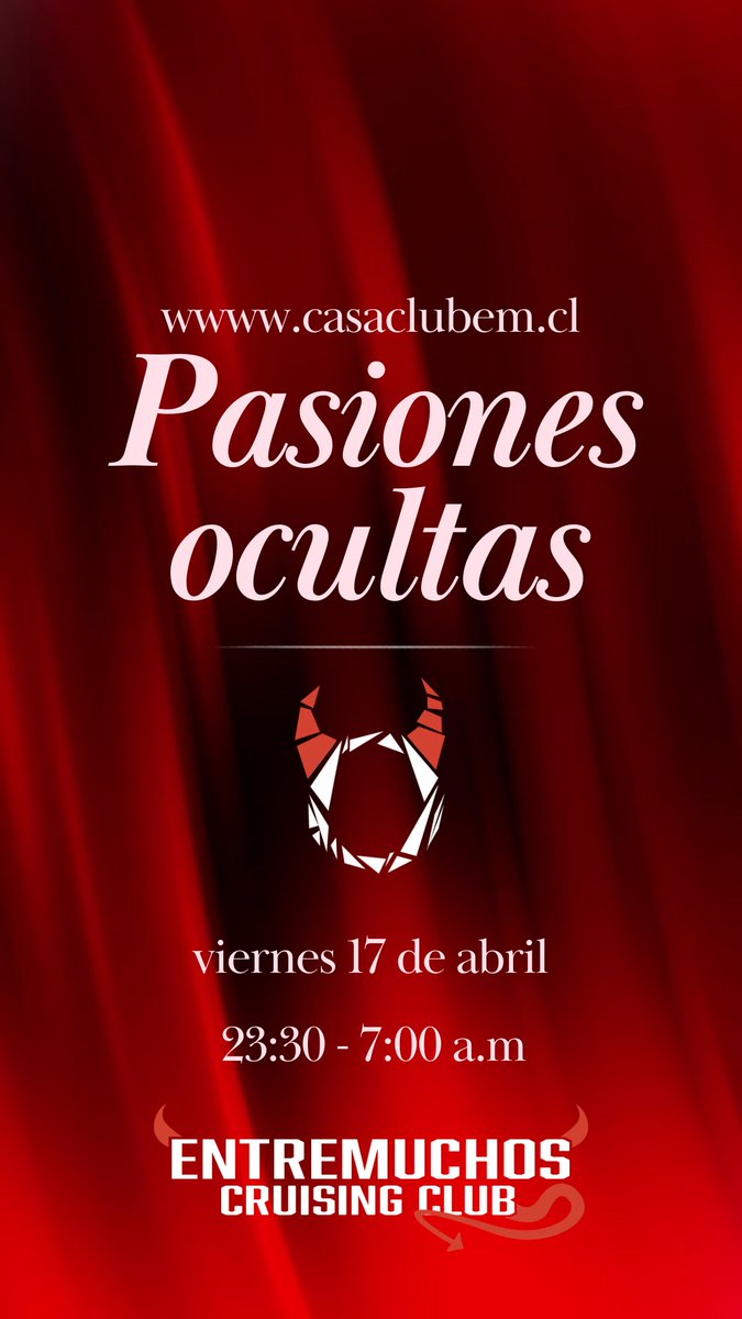 Entremuchossan1's tweet photo. Todos los findes estaremos con ustedes y se habilita la Casa Club EntreMuchos 😏para que puedan venir a dar rienda suelta a sus deseos más morbosos, vengan a conocer nuevos follamiguitos y darse como caja toda la noche. 
No se lo pierdan🍆
Tenemos un ambiente inmejorable con chicos súper agradables que los atienden e invitados que solo quieren disfrutar de tu compañía 😈🍆
Hoy los esperamos con " Pasiones Ocultas" , no se pierdan el show de nuestro Staff y ven a conocer este lugar nuevo para ligar 🫰✨
Sus entradas las consiguen en https://t.co/VmiSRm37dt o en el wsp +56941020075

Nos vemos en la nochecita a 😏😈🍆💦