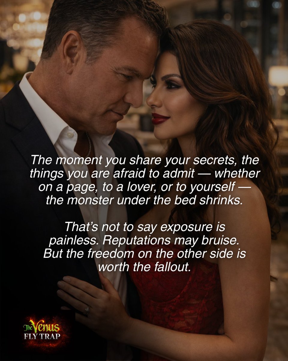 Stephen_Edwardz's tweet image. With confession comes freedom. ⚡

Secrets feel powerful—until they’re spoken.

Then they lose their grip.

👉 Be honest—would you keep it or confess it?
Read more: vft23.com

#TheVenusFlyTrap #Secrets #PsychologicalThriller #DarkRomance