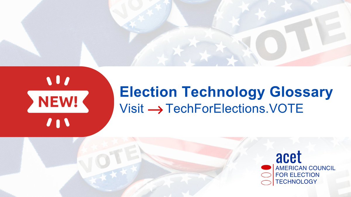 ACET_Tech's tweet photo. There is no such thing as a "voting machine," and we need to stop pretending there is. 

Check out our new searchable glossary of 65+ election tech terms!

Explore the glossary here → https://t.co/ICzacCdx6U

#elections #electiontech #ACET #democracy https://t.co/lgXdZBhg2l