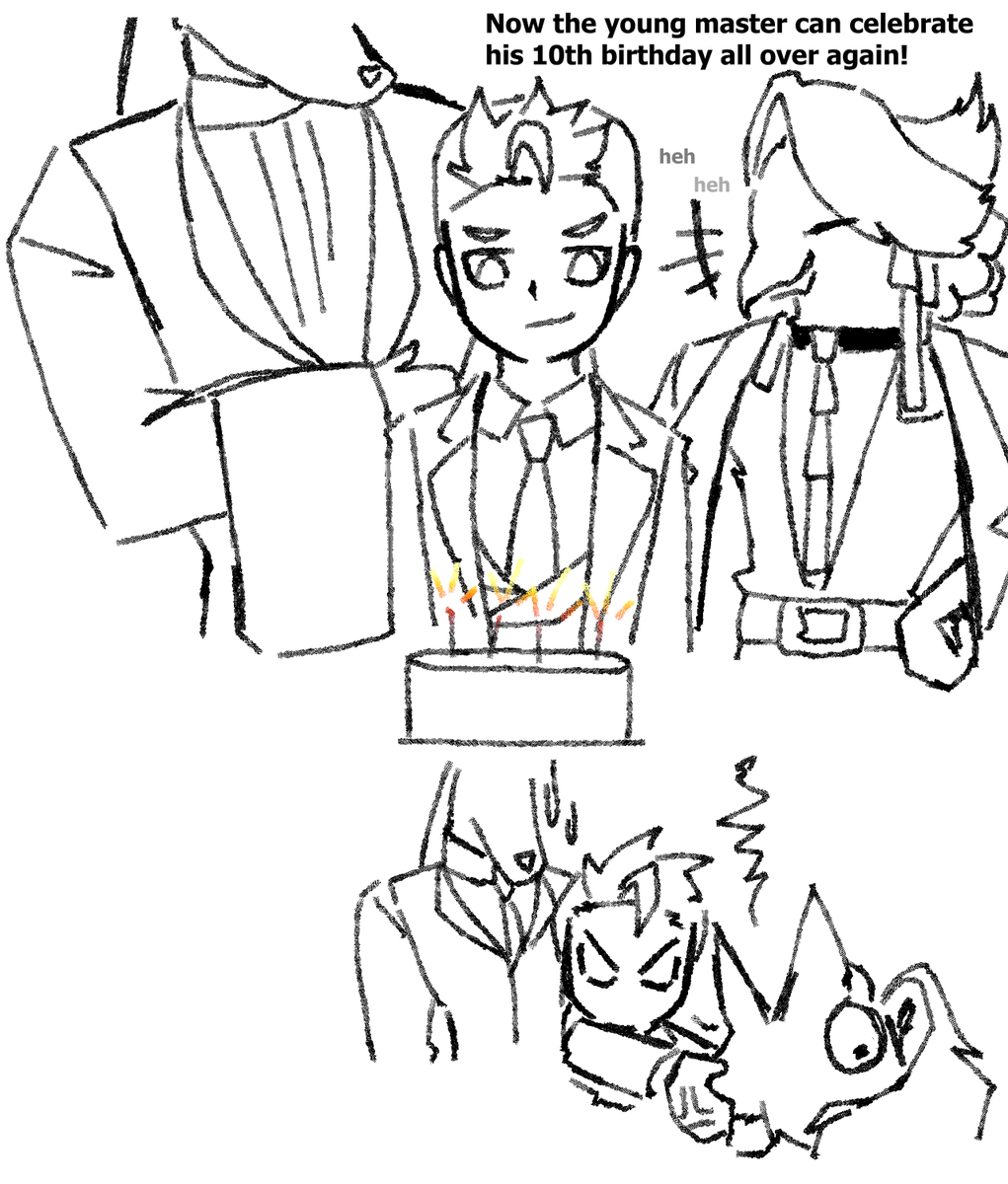 for_a_friend's tweet image. the worst part of Ollie's new form is dealing with Badrun again
for a friend's birthday

#dislyte #dislytefanart