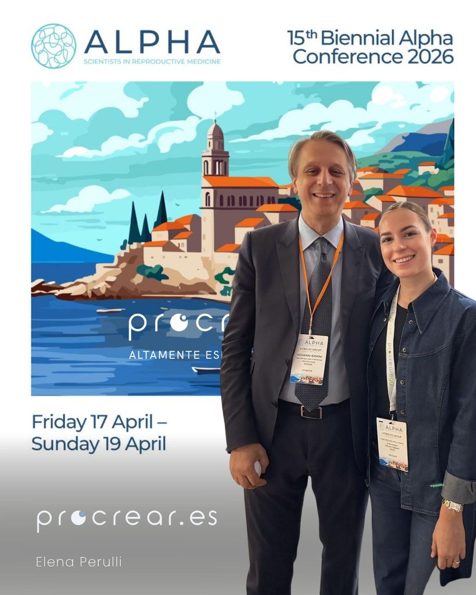CentroProcrear's tweet photo. Esta semana, Procrear está presente en el ALPHA Conference Dubrovnik 2026, uno de los congresos internacionales de referencia en embriología y medicina reproductiva. ALPHA2026 #InnovacionMedica #Fertilidad #HealthcareLeadership https://t.co/QDMDHMYRNg