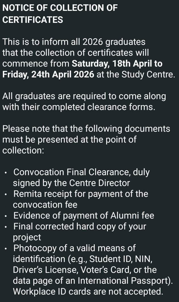 NOUN STUDENT'S UPDATE FORUM (@nounupdate) on Twitter photo 