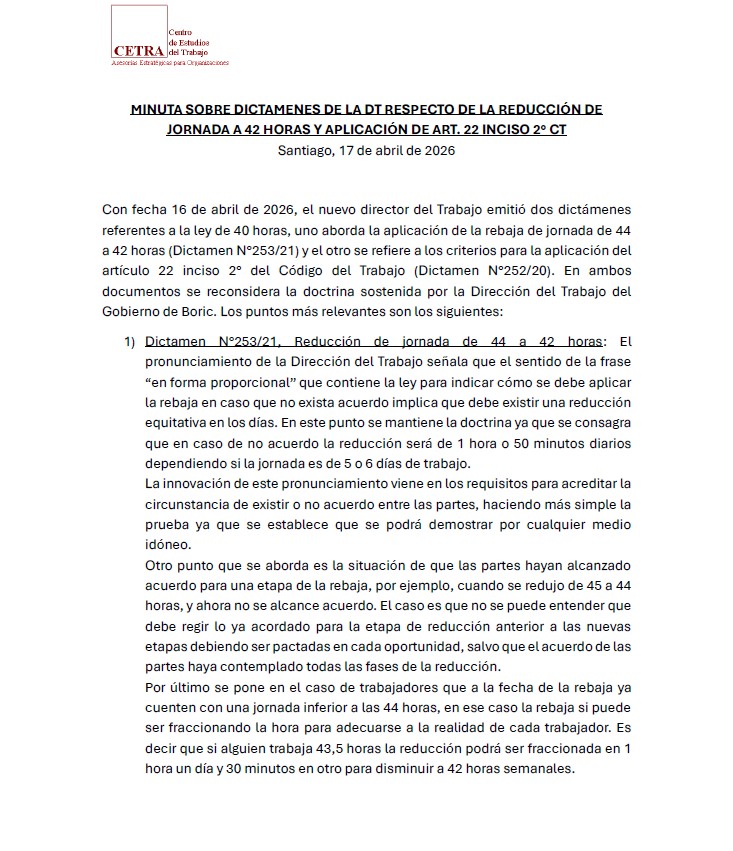 Cetra_Trabajo's tweet photo. 🔴CETRA Legal | Dictámenes de la DT reabren debate por 40 horas y debilitan criterios sobre jornada laboral 
🚨Constituyen un  retroceso en los logros alcanzados
🚨Es el comienzo de la ofensiva contra los derechos laborales de las y los trabajadores. https://t.co/DgMgLpfL4p
