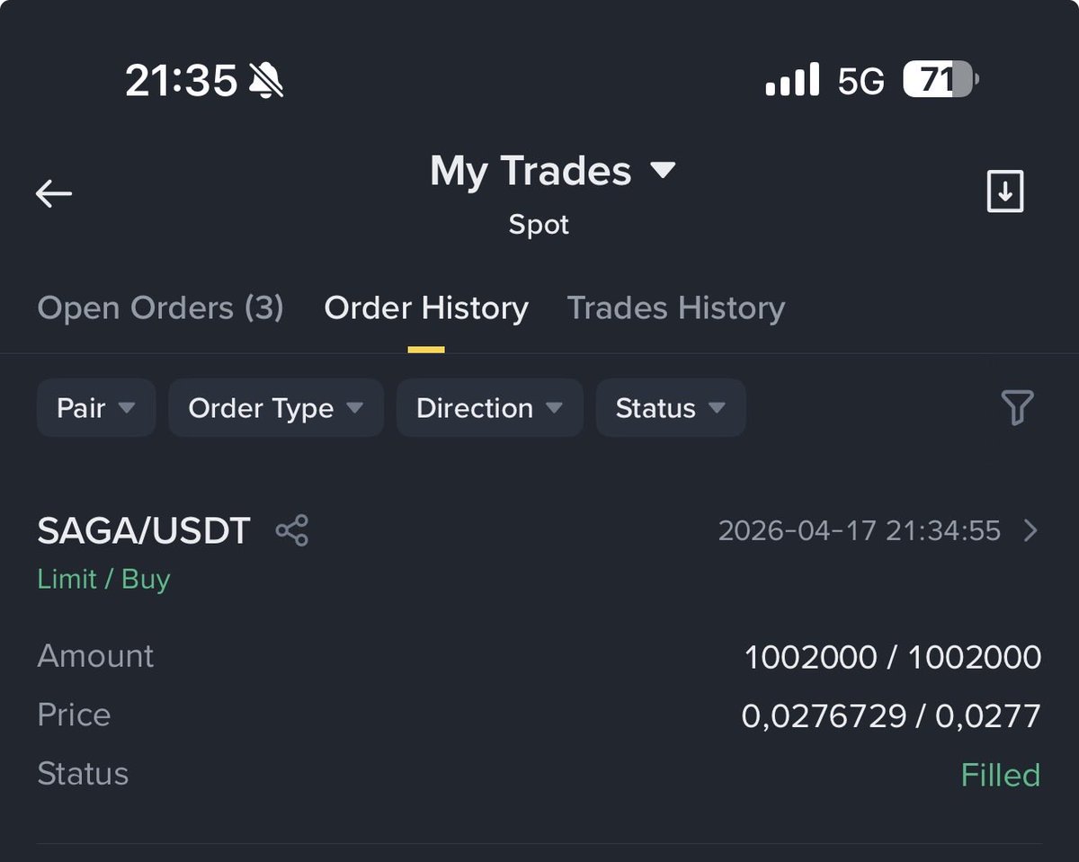 Coinmatik1's tweet image. #BIO’dan gelen para ile 0.02770’den #SAGA aldım.

Kısa zamanda %100 yapmasını bekliyorum!

$SAGA’nın tüm arzı dolaşımda, kısa vade satış hedefim $0,050!