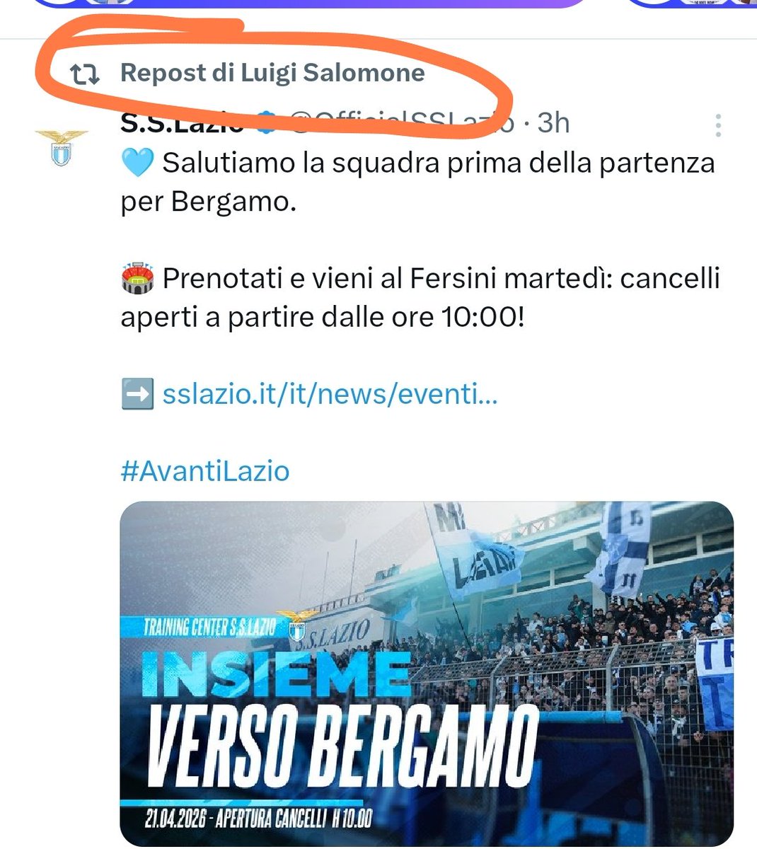 Credo basti questo per NON andare...
<a href="/OfficialSSLazio/">S.S.Lazio</a>