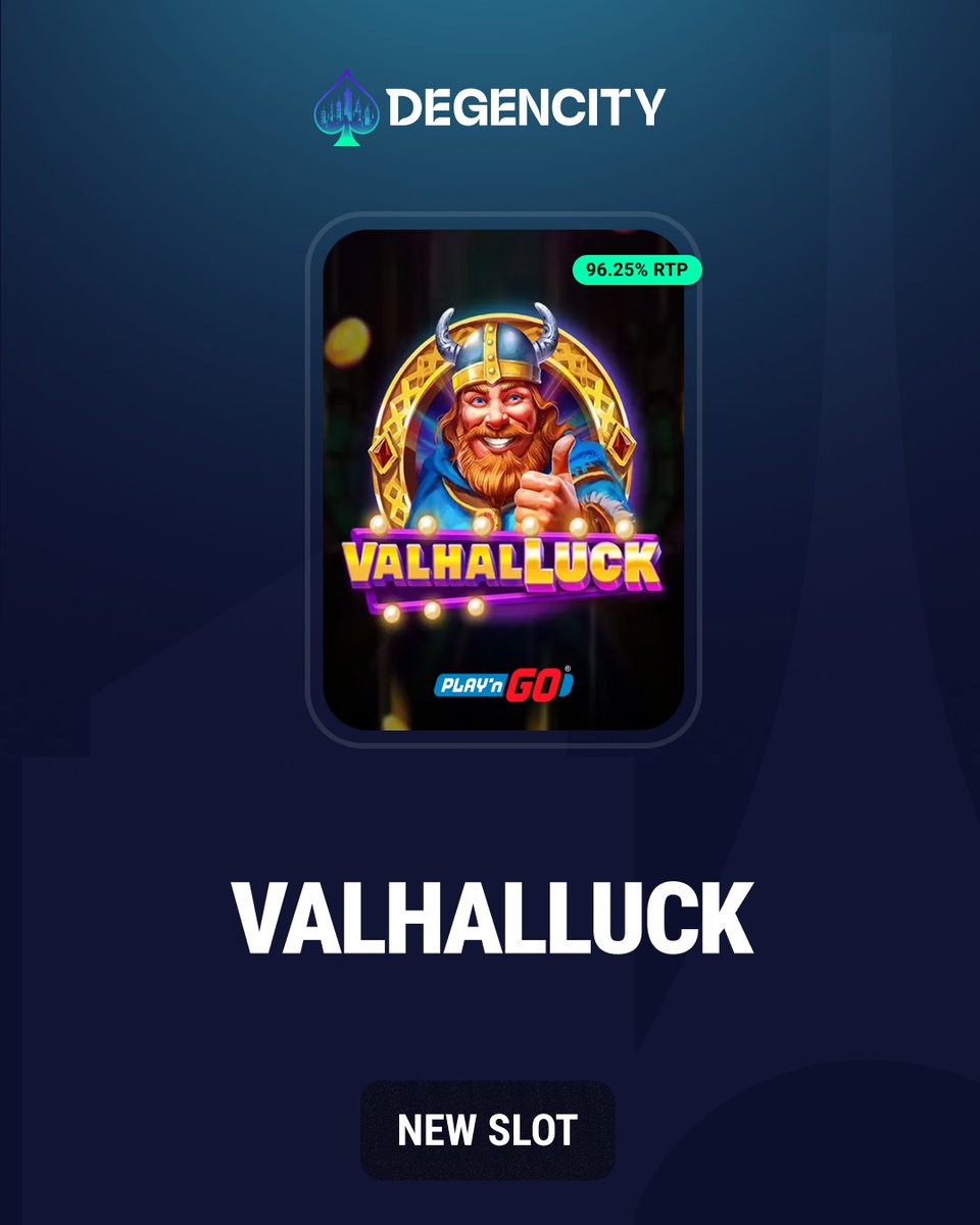 Fortune favors the fearless! 😱

Introducing Valhal Luck by Play'n go!     

Play it NOW on DegenCity! 🏙️