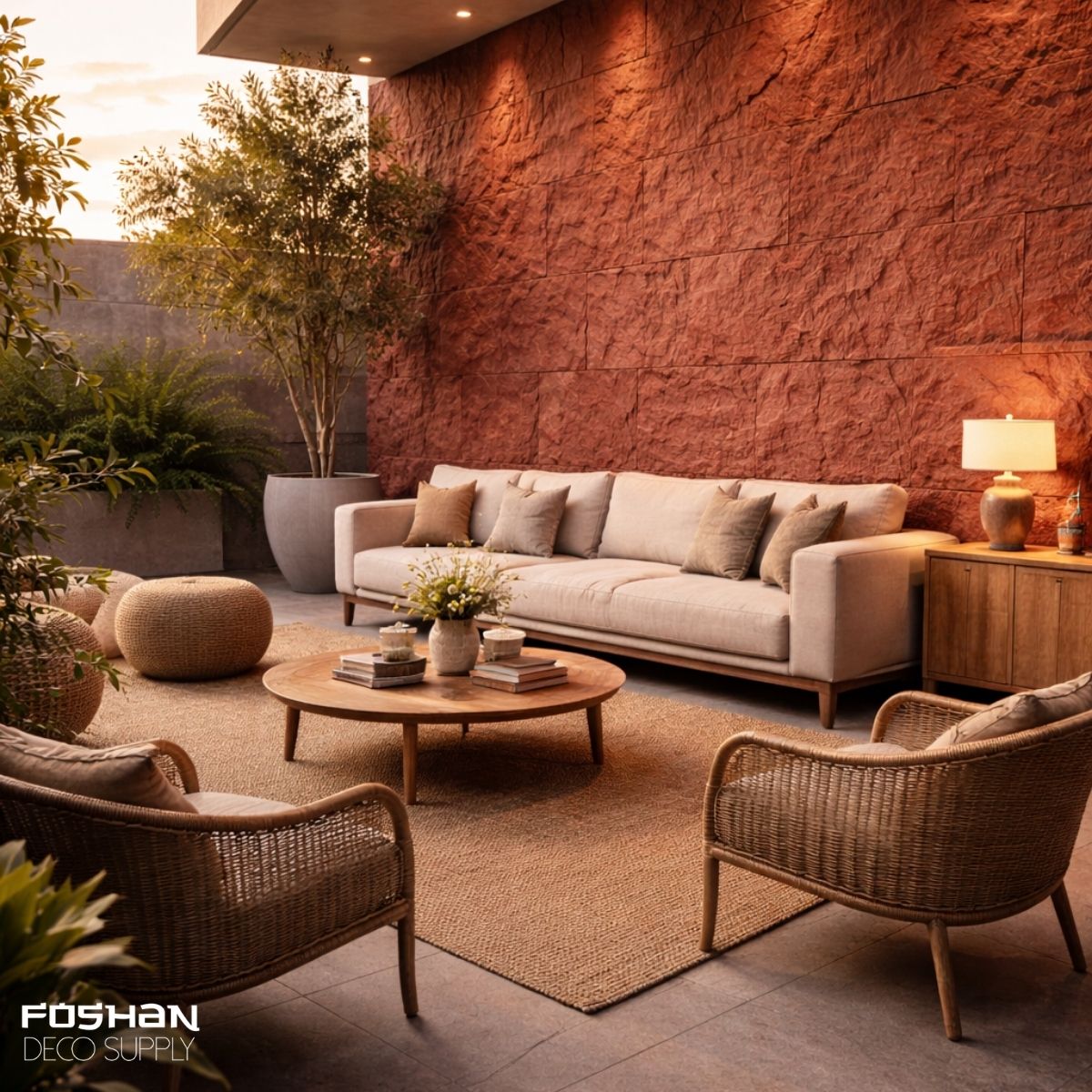 FoshanDecSupply's tweet image. En esta terraza, Stone Skin Thin de 1.20 m x 60 cm en color rojo aporta textura, calidez y una presencia visual más expresiva dentro del proyecto.

Una superficie pensada para exteriores contemporáneos con mayor carácter y una identidad bien definida.
 #PanelFlexible #Terraza