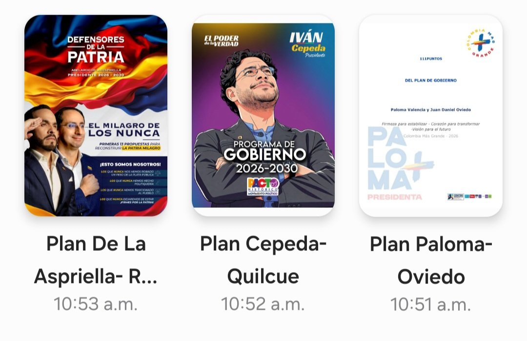 Ustedes ya revisaron los programas de Gobierno de los candidatos presidenciales?
Por si les interesa estoy haciendo un comparativo