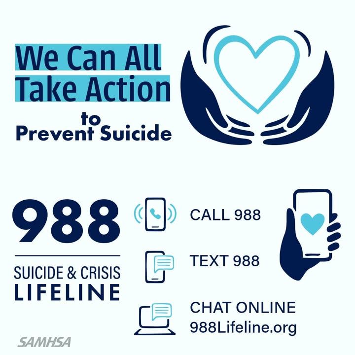 samhsagov's tweet image. We can all take action to prevent suicide.
Understanding the issues concerning suicide and mental health is an important way to take part in #SuicidePrevention, help others in crisis, and change the conversation around suicide: 988lifeline.org/learn/ #988Lifeline