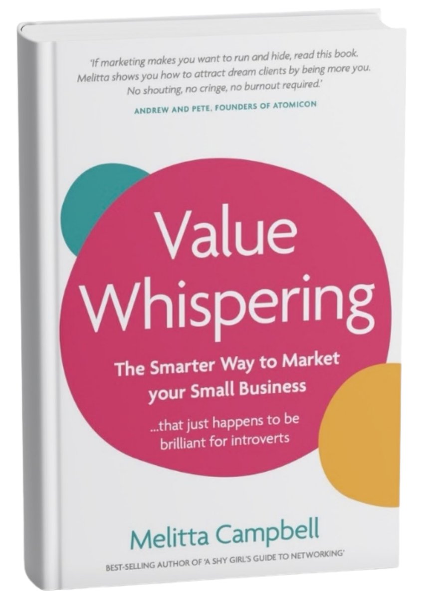 quietandstrong's tweet image. My friend @MelittaCampbell has released her new book: Value Whispering: The Smarter Way to Market Your Business. It’s packed with practical wisdom and a refreshing, #introvert-friendly approach to #marketing, #sales and #businessgrowth.  Check it out! #introverts