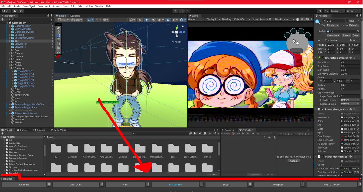 Leaving it here in case anyone wants to use it:
🔗 pastebin.com/4H9kBuyx
In my project, Nostalgic Joe, I need to switch between scenes all the time… and digging through folders was slowing me down 😅
So I made this script: you just drag the scenes you want and get a quick