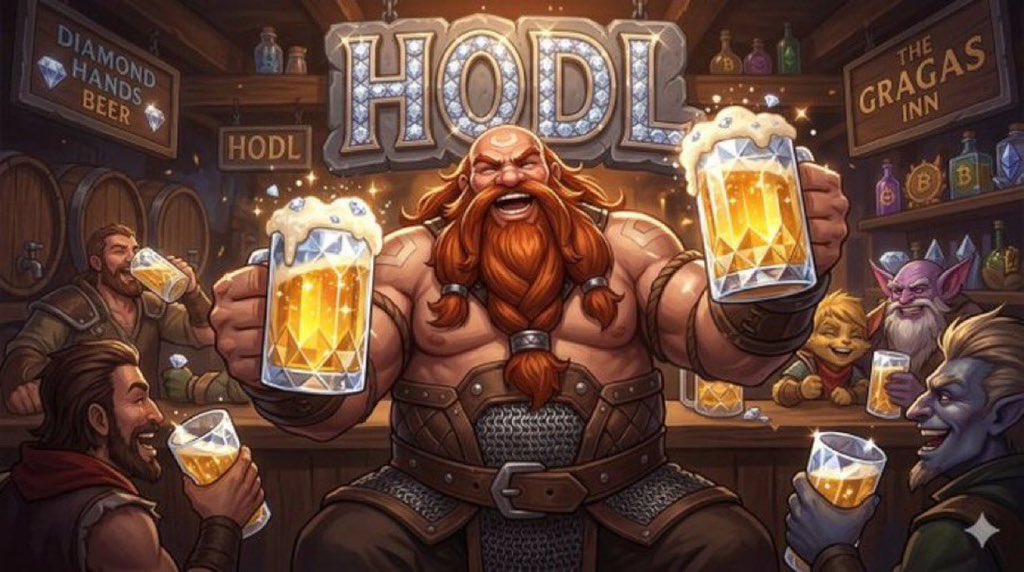 In 2013, a drunk dev typed “I AM HODLING” instead of “HOLDING” on BitcoinTalk.  

That typo birthed a culture.

Now in 2026, the original GameKyuubi is back as the verified owner of the one and only official $HODL.