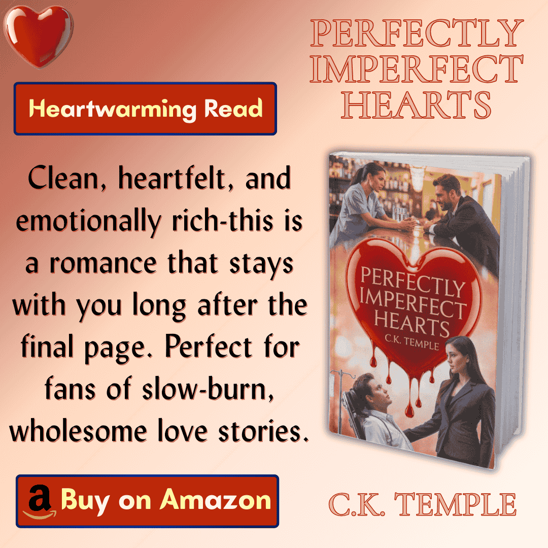 Kbookbuzz's tweet image. WORTH FOR THE PRICE - Love doesn't arrive on schedule—and it rarely follows the plan. Perfectly Imperfect Hearts reminds us that the most meaningful love is often beautifully unexpected. #Clean #Romance #CKTemple amazon.com/dp/B0G4SNT3K1/