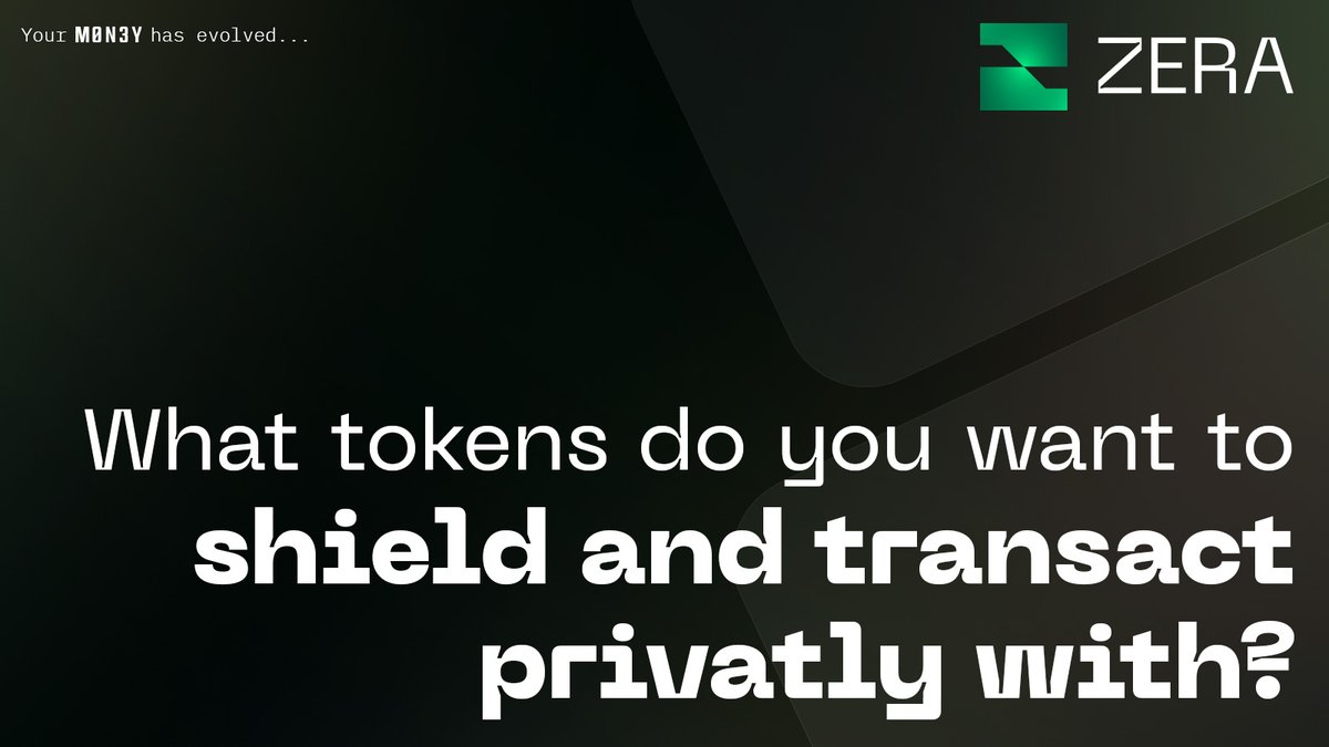 With yesterday’s multi-asset update, ZERA took another step toward becoming a broader privacy layer for Solana.

That means the path is now open for more tokens to be added for private holding, sending, and receiving.

Likely next in line: $wBTC and $ZEC.

Some additional
