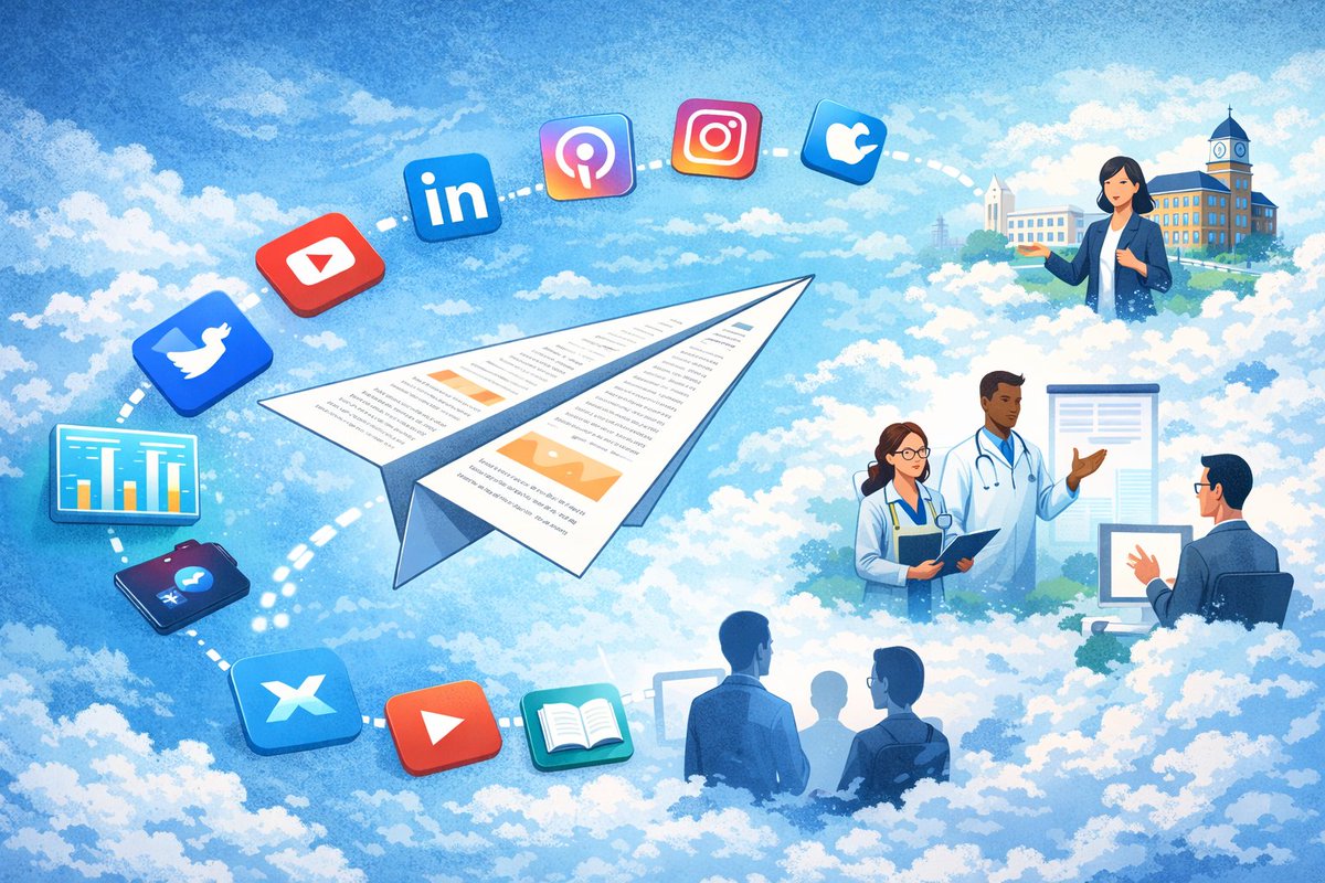 mededdoc's tweet photo. Helping your #MedEd scholarship FLY takes more than publication alone. In our forthcoming work, we argue that social media can help scholarship travel farther—when used thoughtfully, professionally, and without reducing dissemination to self-promotion... https://t.co/63xeAGFcVX