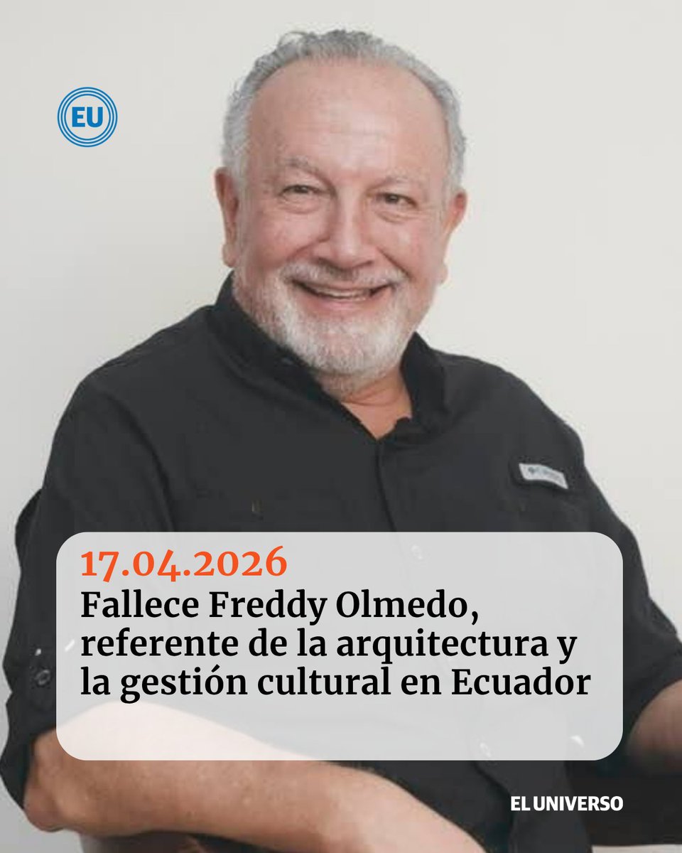 eluniversocom's tweet image. #Cultura | Fallece Freddy Olmedo, referente de la arquitectura y la gestión cultural en #Ecuador ow.ly/7RJk50YLlix
