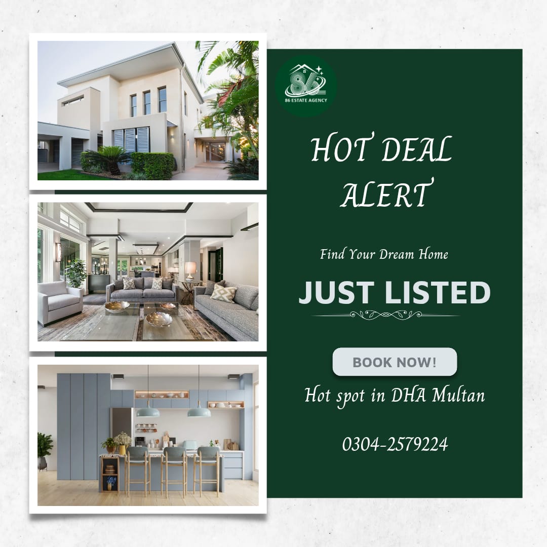86stateagency's tweet image. ✨ Just Listed – Your Dream Home Awaits!
Step into luxury living with this beautiful modern home in DHA Multan 🏡💫
📍 Hot Spot in DHA Multan
📞 Call/DM: 0304-2579224
🔑 Book now before it’s gone!
86 Real Estate Agency
 #DHAMultan #LuxuryHome  #86RealEstateAgency