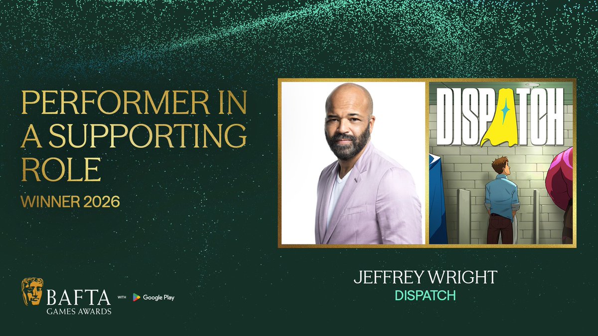 Winner of the BAFTA for Performer In A Supporting Role is Jeffrey Wright, as Chase in Dispatch ✨

#BAFTAGamesAwards with @googleplay