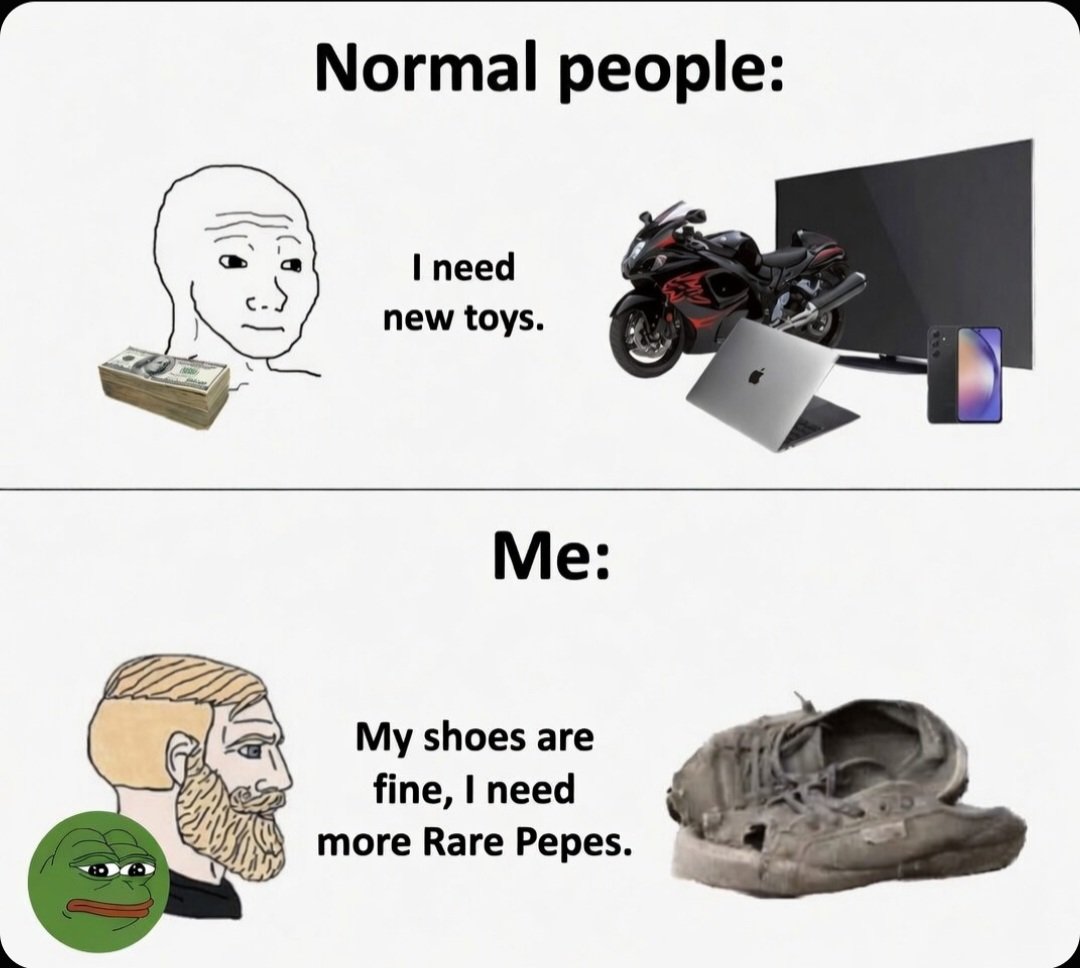 DenimDolphin888's tweet image. He's right, the shoes look fine to me.

#RarePepe #FakeRare