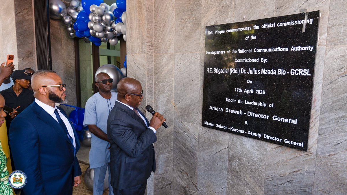 julius_maadabio's tweet photo. I am thrilled to announce the opening of our brand-new NATCA building, a bold leap forward in revolutionizing Sierra Leone's digital infrastructure! This incredible milestone brings us closer to a truly digital nation, extending our reach into the most underserved areas. 

We're proud to lay the foundation for a secure, well-regulated digital ecosystem where data protection is paramount. This achievement marks a new era of innovation and progress for Sierra Leone!