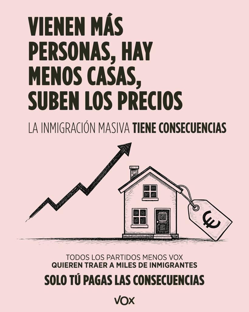 VoxTorrejon's tweet photo. La inmigración masiva tiene sus consecuencias y sólo tú las pagas.
#consecuencias
#SoloQuedaVOX https://t.co/7vasFHhvU5