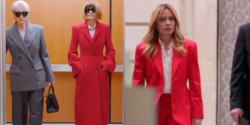Meloni ha juntado los dos mundos/outfits para enfrentarse a Trump: The Devil Wears Prada