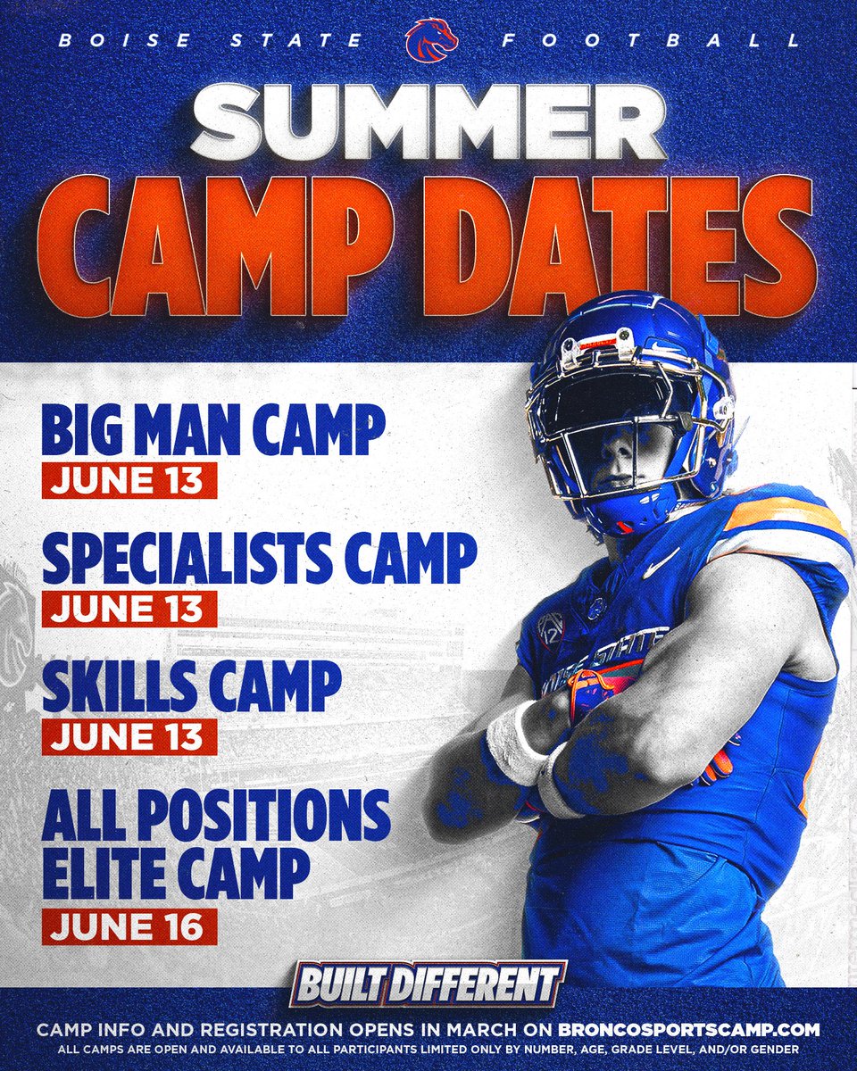 LandanYount's tweet image. “𝙏𝙃𝙀 𝙂𝙍𝙄𝙉𝘿 𝙈𝘼𝙔 𝙂𝙊 𝙐𝙉𝙉𝙊𝙏𝙄𝘾𝙀𝘿, 𝘽𝙐𝙏 𝙔𝙊𝙐𝙍 𝙍𝙀𝙎𝙐𝙇𝙏𝙎 𝙒𝙄𝙇𝙇 𝙉𝙊𝙏.”

See you on The Blue this summer! ⛺️👇

boisestatefootball.totalcamps.com/About%20Us

#BuiltDifferent 🔨