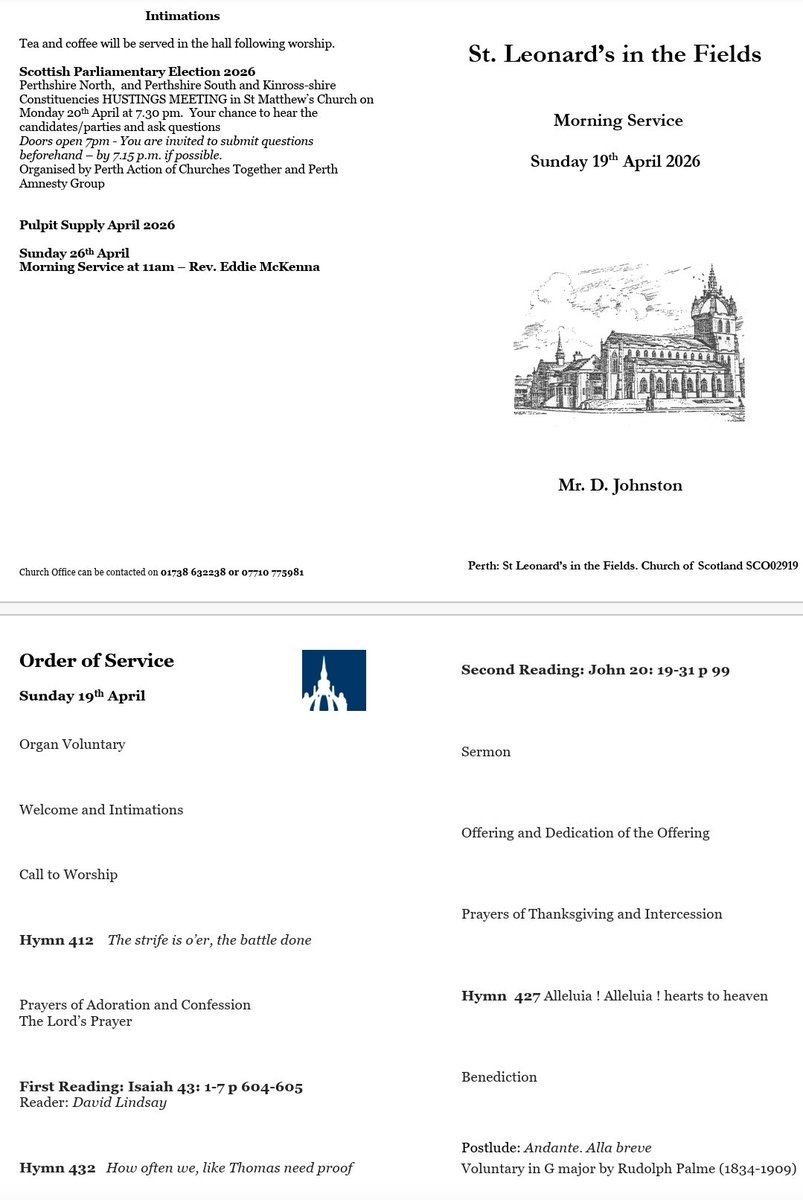 StLeonardsitf's tweet photo. Come join us at the St Leonard's-in-the-Fields,  Perth Sunday Service, at 11am. We are on Marshall Place opposite South Inch. A warm welcome awaits first-time and irregular visitors, and the regular congregation. Refreshments in the hall after the service. See you there. https://t.co/CmJvxyrEAz