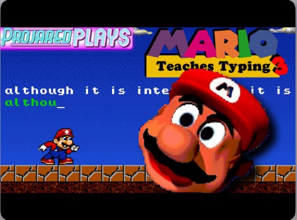 KATAC0MBZ's tweet photo. @GamewithDave Mario teaches typing.. idk why but thats really engraved in my brain 🤣 https://t.co/nDHY33Em6r