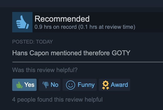 YazaGames's tweet photo. The reviews are here and they don't disappoint

CC @geoffkeighley https://t.co/Fk1aj8IYZJ